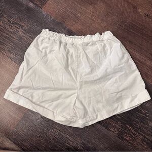 Polo by Ralph Lauren Girl's White Elastic-Waist Cotton Shorts